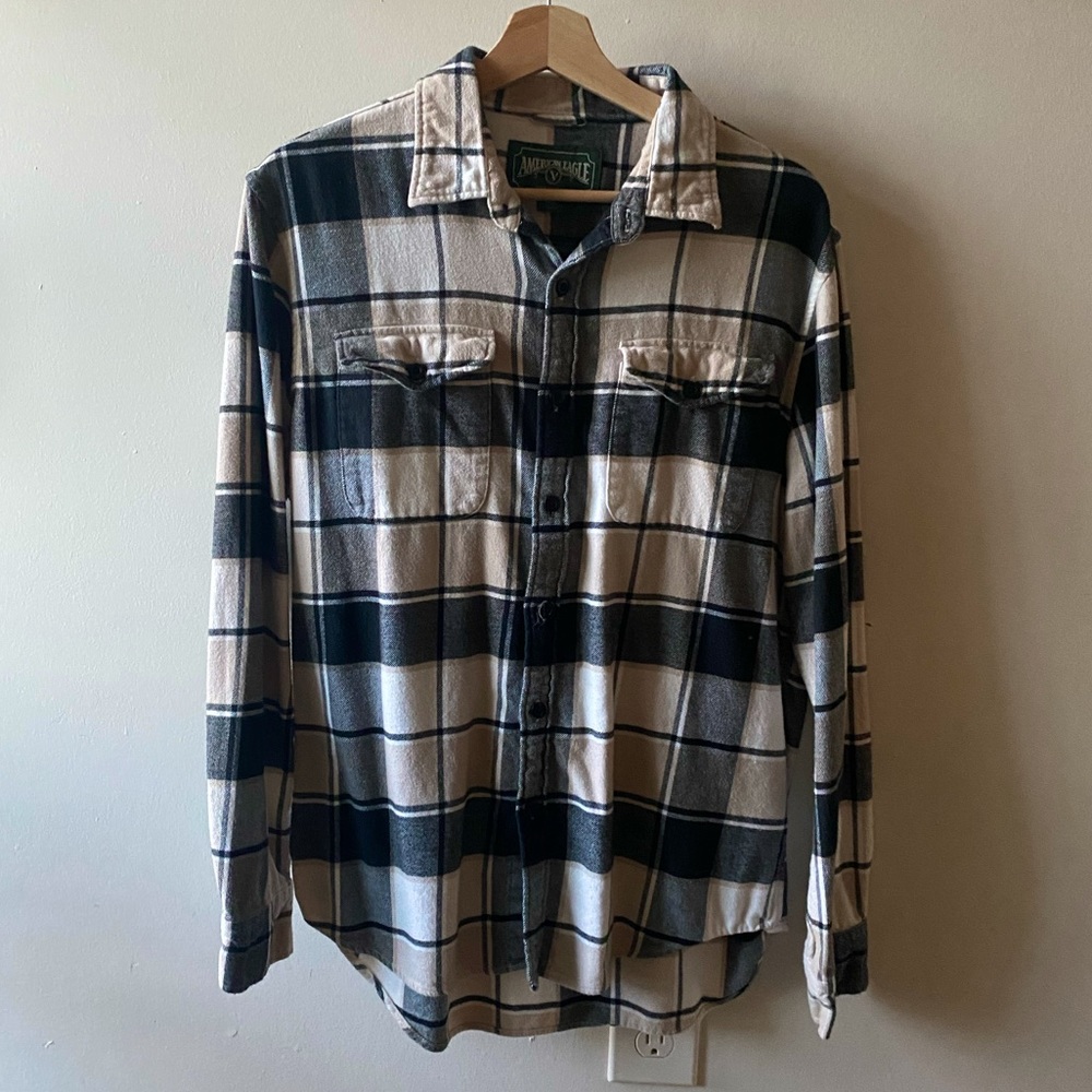 Oversized flannel shirt-jacket